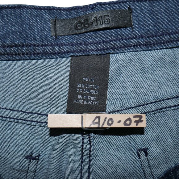 GS-115 Men's Size 36x32 Jeans Relaxed Fit Dark Rinse Thick Stitch Denim BKE NWT - Picture 7 of 9